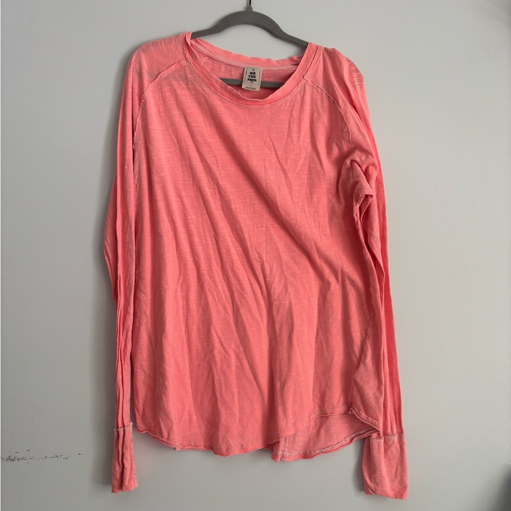 Free people oversized coral tee